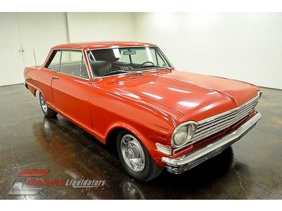 1964 chevrolet nova 350 automatic bucket seats red on black check this out