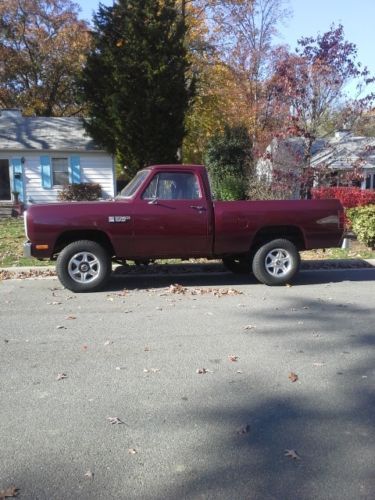 1982 dodge w150 short bed 4x4 manual 4 speed