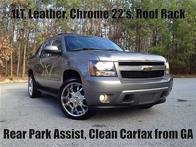 Lt leather chrome 22&#039;s clean carfax from ga roof rack 5.3l v8 rear park assist