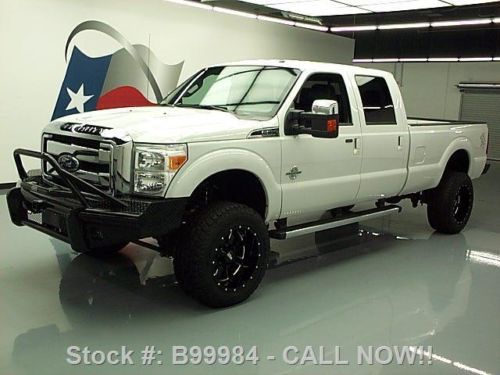 2012 ford f350 lariat crew 4x4 lift diesel long bed 22k texas direct auto