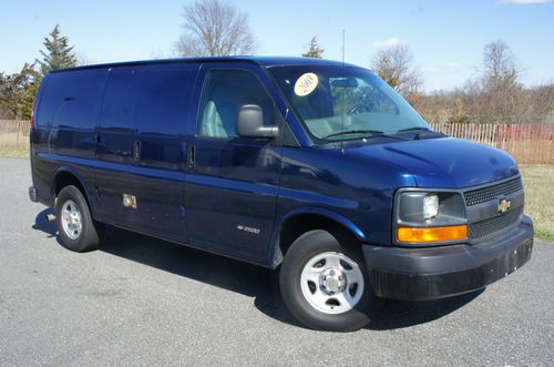 2003 chevrolet 2500 cargo van for sale~clean truck ready to work~salvage title