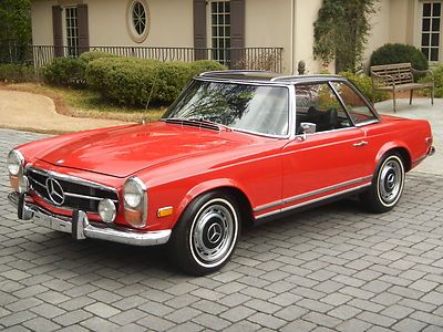 1971 mercedes 280sl red over black with hardtop