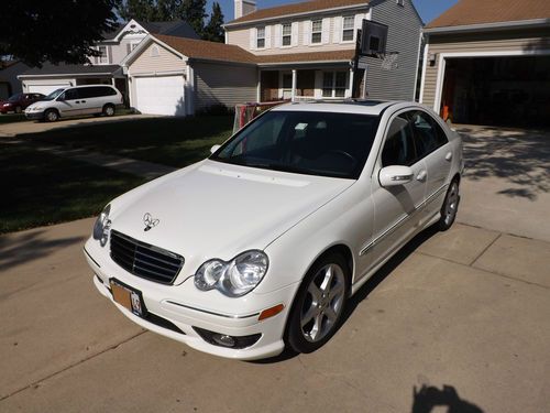 2007 mercedes benz c-230 sport package white 6 speed manual transmission