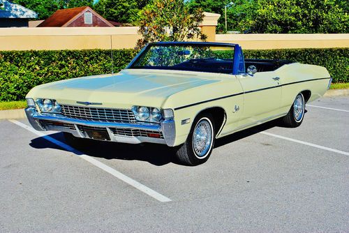 Mint original 1968 chevrolet impala convertible just 39,615 miles cold a/c sweet