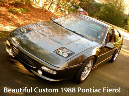 1988 pontiac fiero customized documented southern car 35k miles on 3.8l v6 leds