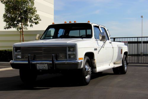 1987 gmc 3500 sierra classic crew cab dually-1 owner-clean-certified-no reserve