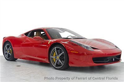 2011 red/tan 458 low miles and well equipped